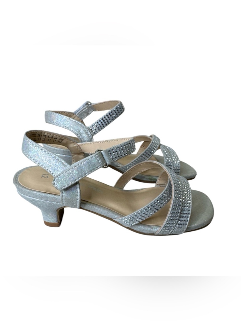 Dream Pairs Silver Rhinestone Strappy Sandals size 12 - Picture 2 of 4